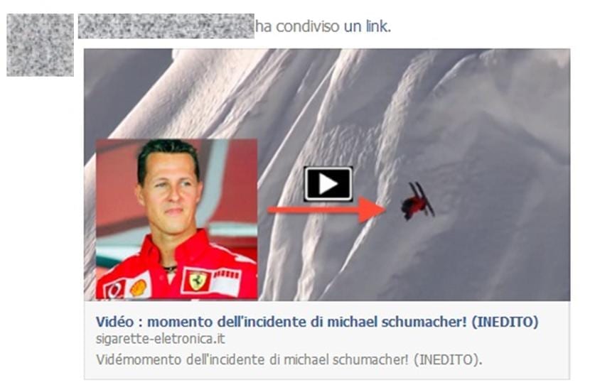 video Incidente Schumacher facebook