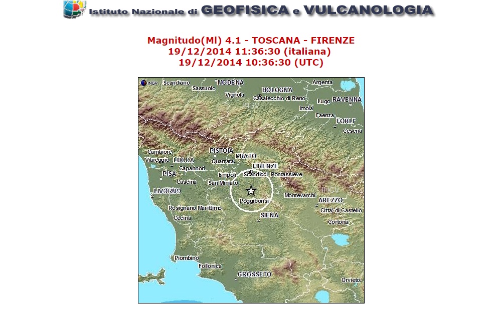 terremoto 4.1 San Casciano
